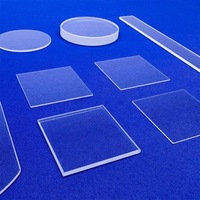 Lámina de Vidrio de Sílice Fundido Circular con Alta Transmitancia UV, Placa de Vidrio Templado Cuadrada o Redonda Personalizada para Semiconductores