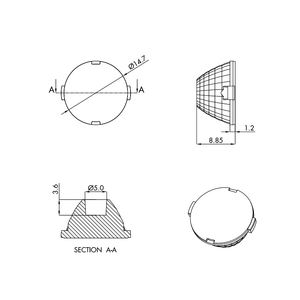 15mm 45 derece/60 derece optik lensler toptan - Product Image 4