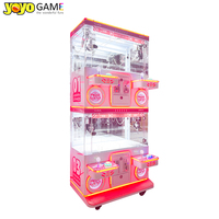 Lucky Baby Machine à griffes 4 joueurs, mini machine à poupées, machine de jeu d'arcade à monnayeur pour attraper des porte-clés, pour adultes et enfants