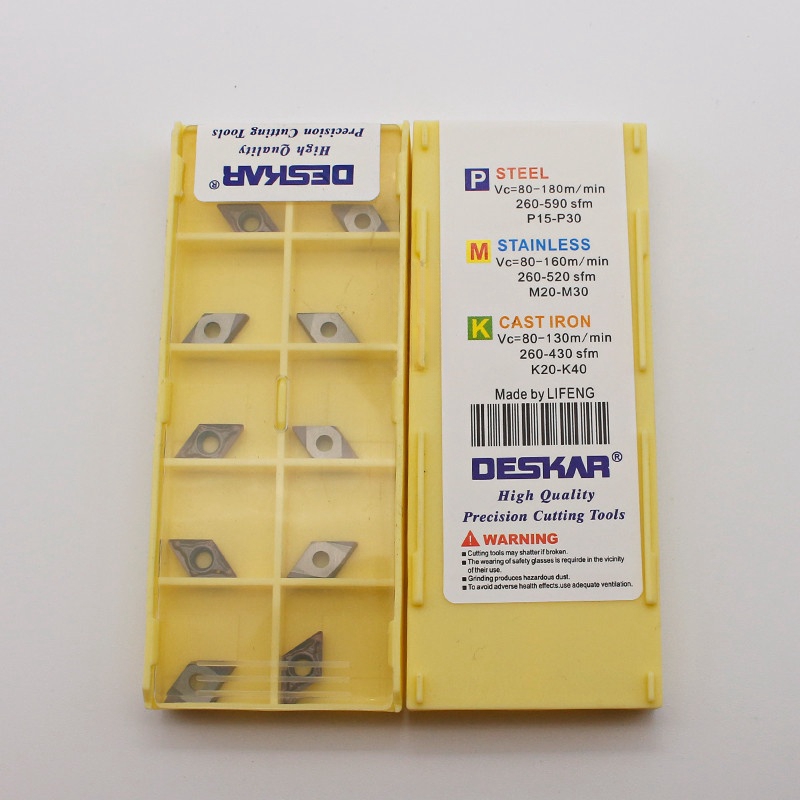 DCMT070204/DCMT070208-MV LF6018 для Deskar CNC режущие пластины, оригинальные резные твердосплавные токарные инструменты для токарного станка OEM Supporte