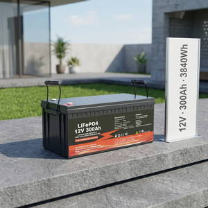 Baterai LiFePO4 12V 300Ah 12.8V Deep Cycle dengan JBD BMS untuk Sistem Tenaga Surya Off Grid - Product Image 1