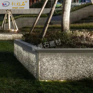 Nuevo Banco de Cemento Translúcido Prefabricado Magic Stone, Iluminado con Efecto Cielo Estrellado, para Paisajismo Exterior XMS-TGSN - Product Image 4