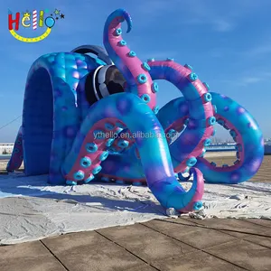 Inflatable Octopus With Led Lights / Portable Octopus DJ Cabin