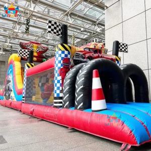 WINWAY 2026 Giant Outdoor Inflatable Monster Truck Obstacle Course 56' L PVC Material 20 <b>Passenger</b> Capacity Commercial Use - Product Image 2