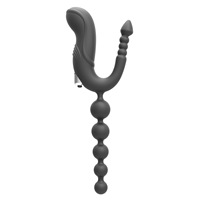 Plug anal en silicone en forme de U à cinq maillons, perles vibrantes à fréquence unique pour sensation de picotement, fabriqué en Chine – Votre Maître Créatif pour le plaisir anal