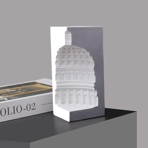 Custom <strong>Greek</strong> Building Sculpture Modern Pantheon Bookend Roman Building Book Holder Minimalist Home <strong>Decor</strong> Tabletop Ornament - Product Image 3