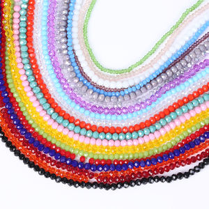 Venta al por Mayor Cuentas Rondel Facetadas de Cristal de 8mm en Colores Mixtos para Fabricación de Joyería DIY Cuentas Sueltas - Product Image 1