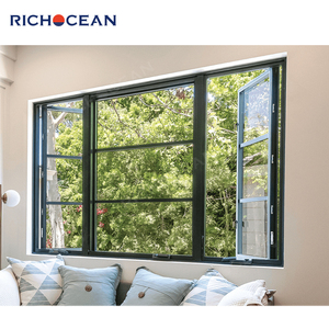 Fenêtres à battants RICHOCEAN en aluminium à double vitrage <span class=keywords><strong>pour</strong></span> l'extérieur, style grille française, avec manivelle, en vente - Product Image 5