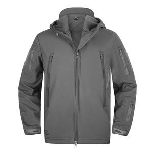 Ngoài Trời Cộng Với Kích Thước Fleeces Ngụy Trang Windproof Sharkskin <span class=keywords><strong>Softshell</strong></span> Chiến Thuật Áo Khoác Cho Nam Giới - Product Image 5