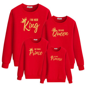 <span class=keywords><strong>Ropa</strong></span> madre e hija sudadera de reina rey a juego familiar - Product Image 4