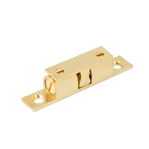Butée de porte en laiton Dingcheng T4808, finition or mat brossé, montage au sol, commande manuelle - Product Image 2