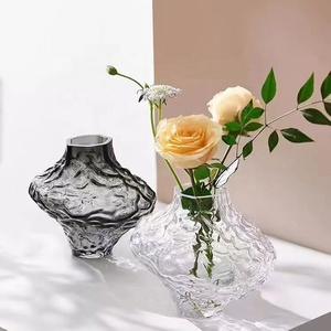 Florero de cristal irregular creativo de alta calidad para la decoración del hogar Florero <span class=keywords><strong>en</strong></span> forma de valle de estilo nórdico de lujo para la boda o regalo - Product Image 3