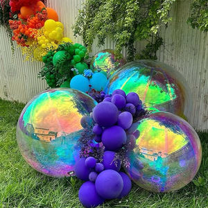 Ballon gonflable en forme de miroir sphère irisée sphère géante décoration de fête de mariage décoration suspendue pour événement de mariage boule en PVC - Product Image 3