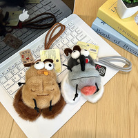 Porte-clés en peluche insectes de dessin animé (moustique, cafard, abeille), mini poupée en peluche, breloque de sac, cadeau pour étudiant, vente en gros