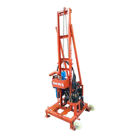 Petite plate-forme hydraulique de forage de puits d'eau, machine de forage de trous de fabrication 100m 200m