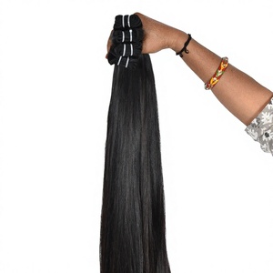 100% Virgin Cuticle Aligned Straight Bundles <b>Cheap</b> Remy Raw Hair <b>Extensions</b> India Machine Double Weft 100g Vendor Free Shedding - Product Image 1