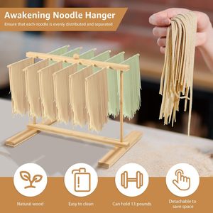 ชั้นวางเส้นก๋วยเตี๋ยวไม้รูปวงรีแบบถอดประกอบได้ ชั้นวางอาหารไม้เนื้อแข็งสำหรับครัว PNCYJT-46 - Product Image 5