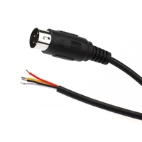 Cable de extensión DIN macho de 4 pines Cable Mini Din con contactos de cobre para conexiones de cable de alimentación Midi