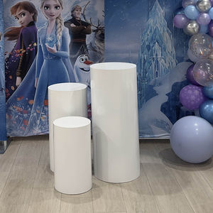 Fondo Circular Redondo para Cumpleaños Decoración de Mini Mesa de Fiesta Tela Elástica Cubiertas de Plinto de Cilindro para Fiesta - Product Image 4