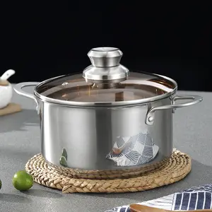 Zuppa di metallo a doppio manico cottura extra spessa cucina a doppia mano cottura casseruola noodle pot digester