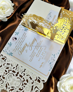 3D pop-up ngọt ngào cô dâu và chú rể kỷ niệm ngày cưới thiệp mời tiệc cưới lời chào hôn nhân thủ công - Product Image 4