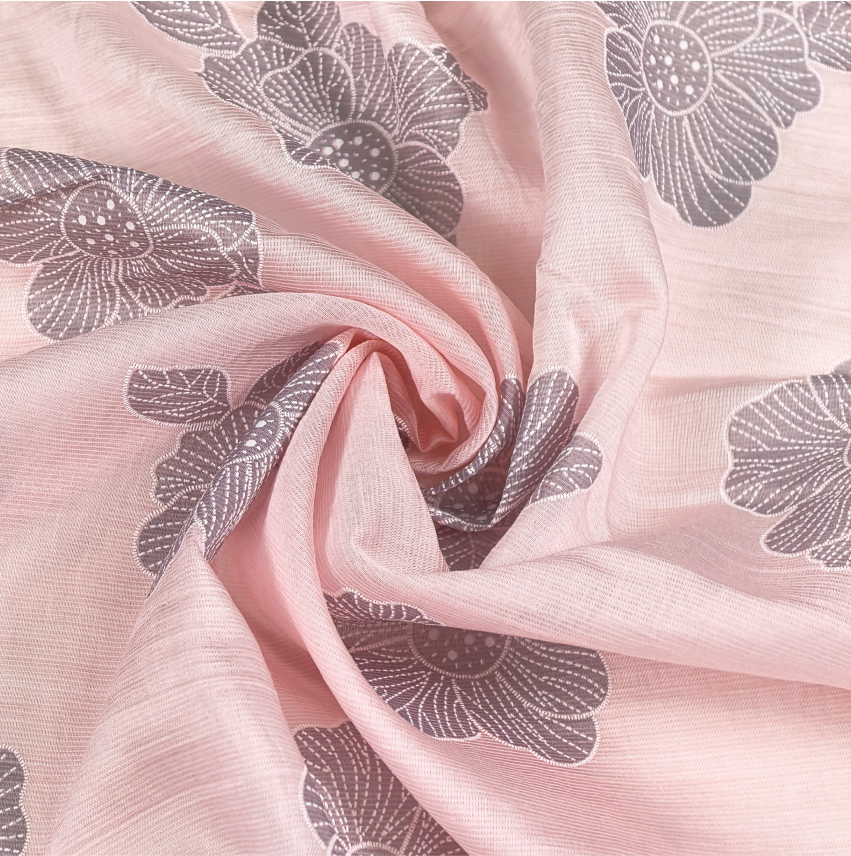 80% Rayon 20% Nylon Woven NR Crepe Embroidery Fabric Wrinkle Nylon Rayon Embroidery Fabric for Lady Clothing Fabric