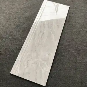 Nouveau design de carreaux de marches d'escalier en porcelaine céramique carreaux d'aspect marbre antidérapants pour escalier