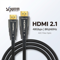 Sipu für 2.1 Glasfaserkabel mit vergoldeten Steckern, 4K/8K Auflösung, 10m-300m Längenoptionen, PVC-Ummantelung, Folienabschirmung für