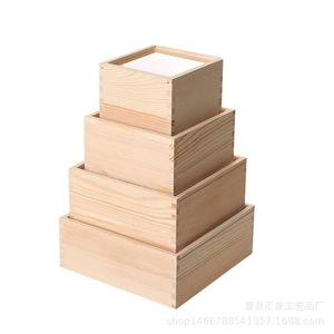 Wooden Storage Box <b>Solid</b> <b>Wood</b> Multi-functional <b>Desk</b> Organizer For Home Office Decoration - Product Image 5