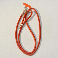 Bandoulière de luxe solide et réglable pour le cou, lanière en cuir PU motif litchi pour iPhone, Samsung et Huawei, universel