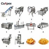 Aanpasbare automatische friet-/aardappelchipsfriteuse & verwerkingsmachine voor groenten, hoge capaciteit, duurzaam, voordelig