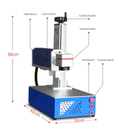 Machine de marquage laser CO2 30W 40W 50W 60W 70W 100W pour gravure laser sur métal, caoutchouc, bois, tissu, marquage dynamique
