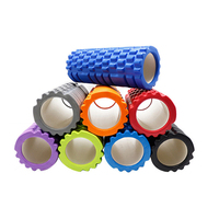 Rodillo de Espuma para Medicina Deportiva, 34 cm x 13 cm, con Rejilla para Masaje de Tejido Profundo, Terapia de Puntos de Presión, Ejercicio, Moldeado Corporal y Adelgazamiento de Piernas