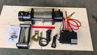 Oferta Especial: Cabrestante Eléctrico Todoterreno 4x4 de 12V 24V con Cable Sintético, 9500 12000 13500 17000 20000 22000 Libras, Cabrestante de Montaje Alto