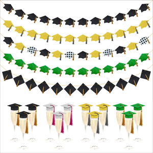 Decoraciones de Graduación DAMAI 2025, Decoración Brillante con Borla para Graduación, Pancarta de Felicitación, Recuerdos para Fiesta de Graduación Universitaria - Product Image 2