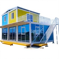 Maison conteneur personnalisable à 2 étages, maisons pliables et détachables, 3 chambres, 2 salles de bain, maisons conteneur de luxe de 40 pieds