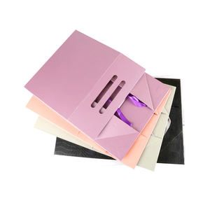 Caja de Regalo Plegable Rectangular con Tapa Magnética Abatible, Caja de Almacenamiento con Asa, Logotipo Personalizable, Rosa, Morado, Negro, Blanco, 2 Capas - Product Image 3