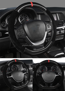 Accessoires de voiture populaires fibre cuir daim couverture de <span class=keywords><strong>volant</strong></span> de voiture de sport - Product Image 3
