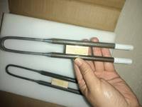 Éléments chauffants en silicium-molybdène RA 1700 degrés MoSi2 4/9 Lu160mm Le70mm pour fours à haute température