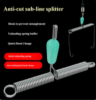 MF Quick Spring Subline Quick Connector Silicone Anti-Tangle Line Divider Quick Release Leader Clip Shock Absorption Carp Bass