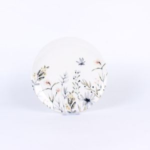Ensemble de cuisine en grès floral neutre style Cottage Minimaliste, imprimé 3D motif fleurs sauvages rose gris mat - Product Image 4