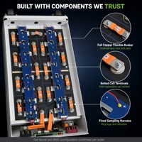 Batterie domestique empilable LiFePO4 16 kWh 51,2 V extensible jusqu'à 64 kWh avec BMS intelligent JK – Expédition depuis l'entrepôt UE