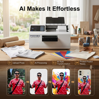 Impresora Digital Automática de Inyección de Tinta UV CMYK Todo en Uno PodNEX A3 DX7, 2400 DPI, para Carcasas de Plástico para Teléfonos/AirPods y Ropa