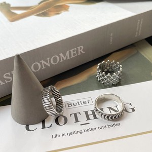Sterling Silver S925 Korean Style Geometric Cross <b>Open</b> <b>Ring</b> For Women Fashion Minimalist Retro Design - Product Image 4