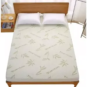 Protège-matelas imperméable en bambou, taille double, matelassé, lavable en machine, protection de lit toutes saisons - Product Image 5