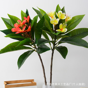 Fleur artificielle de frangipanier Laixing en soie et PVC souple, toucher réel, pour décoration maison et mariage - Product Image 4