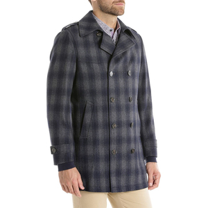 El invierno nuevo diseño de moda popular suelto hombre manga larga a cuadros <span class=keywords><strong>abrigo</strong></span> casual - Product Image 3