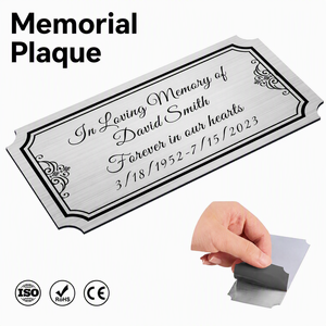 Marqueur métallique gravé avec nom, date et photo pour pierre tombale, <span class=keywords><strong>plaque</strong></span> commémorative personnalisée pour <span class=keywords><strong>cimetière</strong></span> - Product Image 1