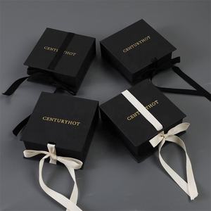 Clamshell Jewelry Gift Paper Box Bow Ribbon <strong>Book</strong> Type <strong>Ring</strong> Earrings Necklace Foldable Cardboard Jewelry Packaging Box With <strong>Tie</strong> - Product Image 3