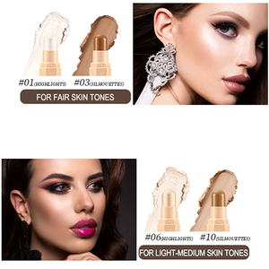 Nuevo Highlighting Rod Stick Bronzer Stick <span class=keywords><strong>Iluminador</strong></span> Larga duración Altamente Piamented Skin Brighten Shadow Contour Bronzer - Product Image 5